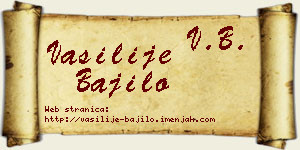 Vasilije Bajilo vizit kartica
